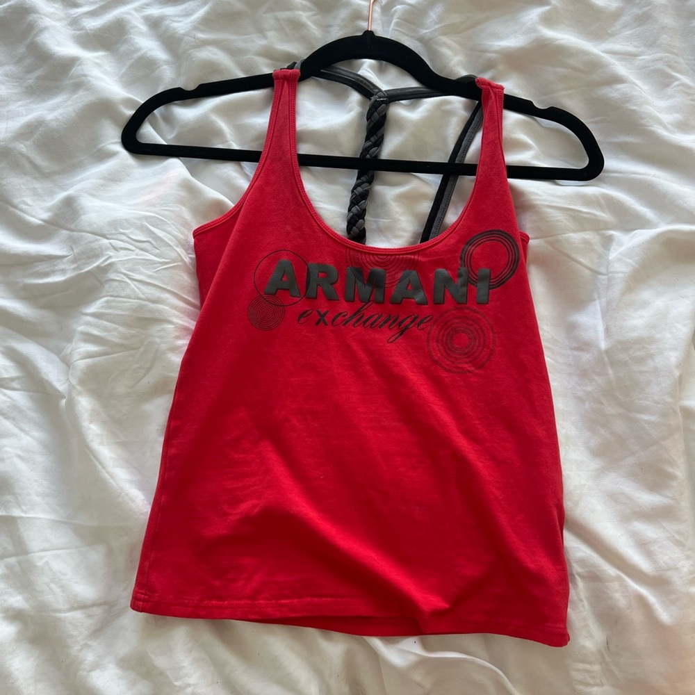 Red Armani exchange tank top